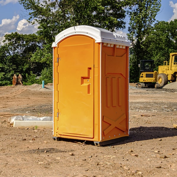 can i customize the exterior of the porta potties with my event logo or branding in Helmetta